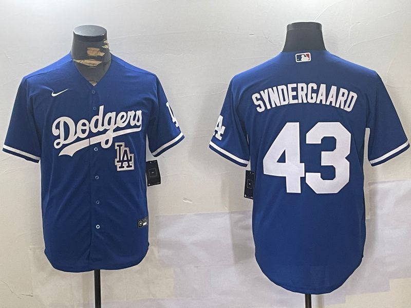Men Los Angeles Dodgers #43 Syndergaard Blue Game 2024 Nike MLB Jersey style 11206->los angeles dodgers->MLB Jersey